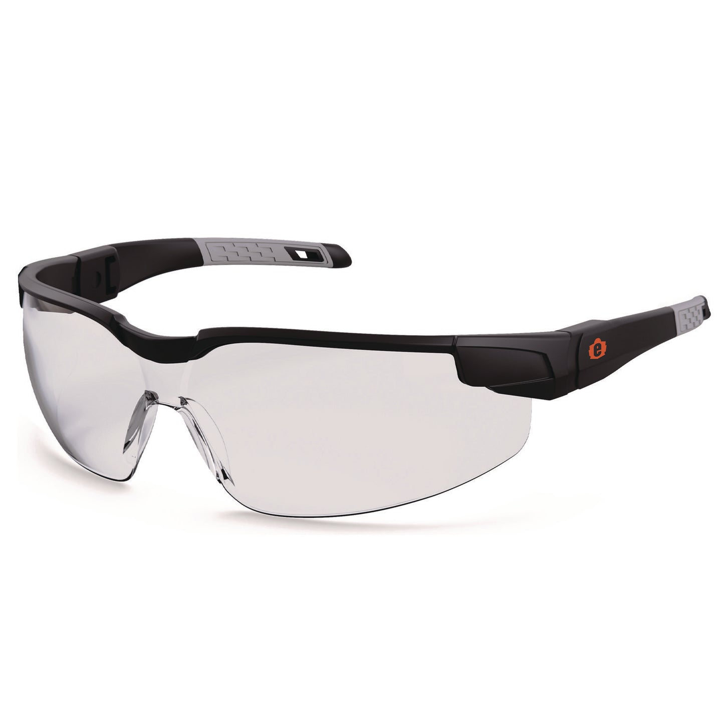 Skullerz DELLENGER Anti-Fog Safety Glasses with Adjustable Temples, Matte Black Half Frame, Clear Single Lens