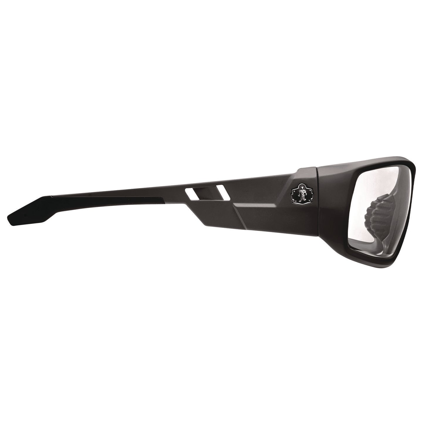 Skullerz ODIN Anti-Scratch Enhanced Anti-Fog Safety Glasses, Matte Black Full Frame, Clear Dual Lens