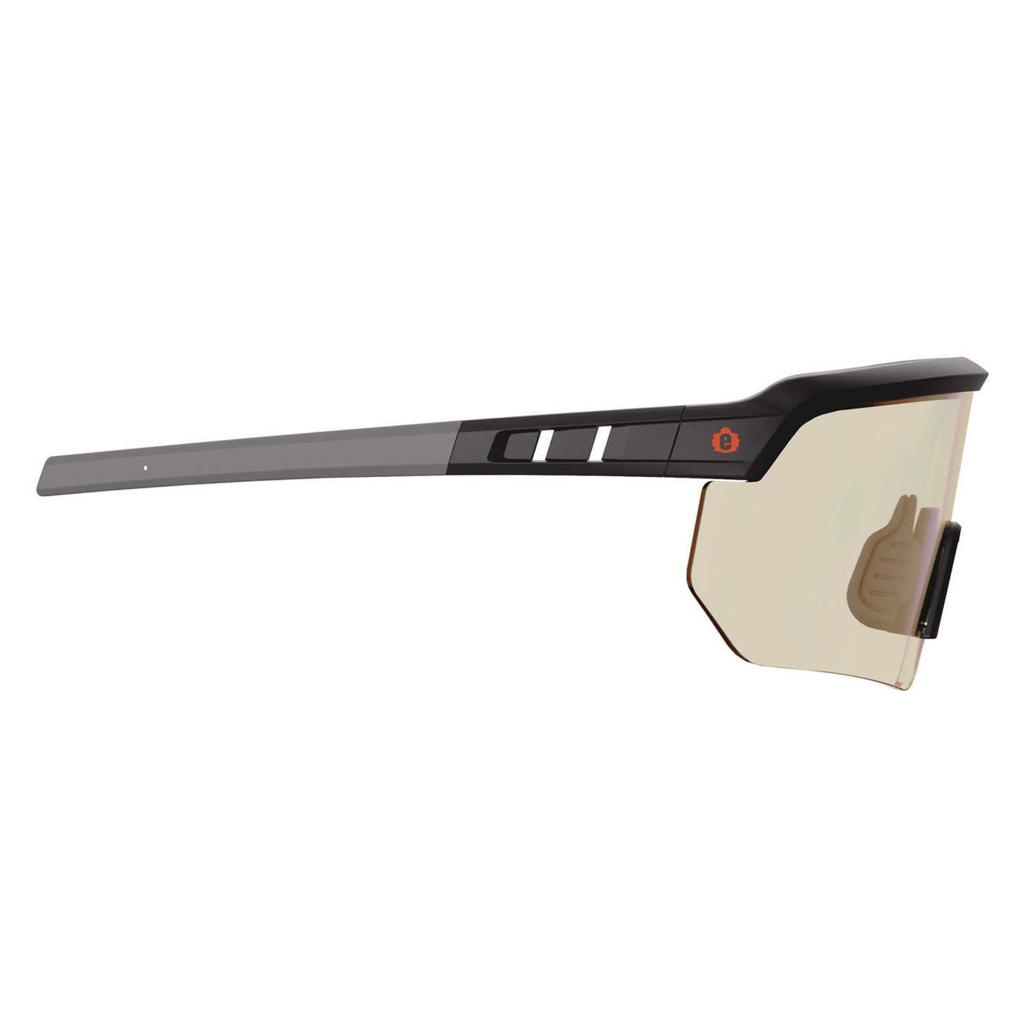 Skullerz AEGIR Anti-Scratch Enhanced Anti-Fog Safety Glasses, Matte Black Half Frame, Clear Single I/O Lens