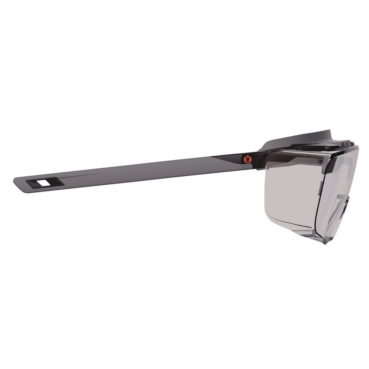 Skullerz OSMIN Anti-Scratch Enhanced Anti-Fog Safety Glasses, Matte Black Half Frame OTG, Clear Single I/O Lens