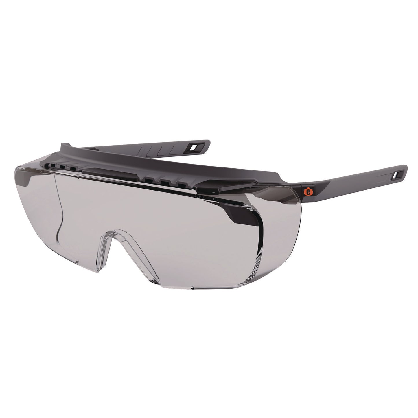 Skullerz OSMIN Anti-Scratch Enhanced Anti-Fog Safety Glasses, Matte Black Half Frame OTG, Clear Single I/O Lens