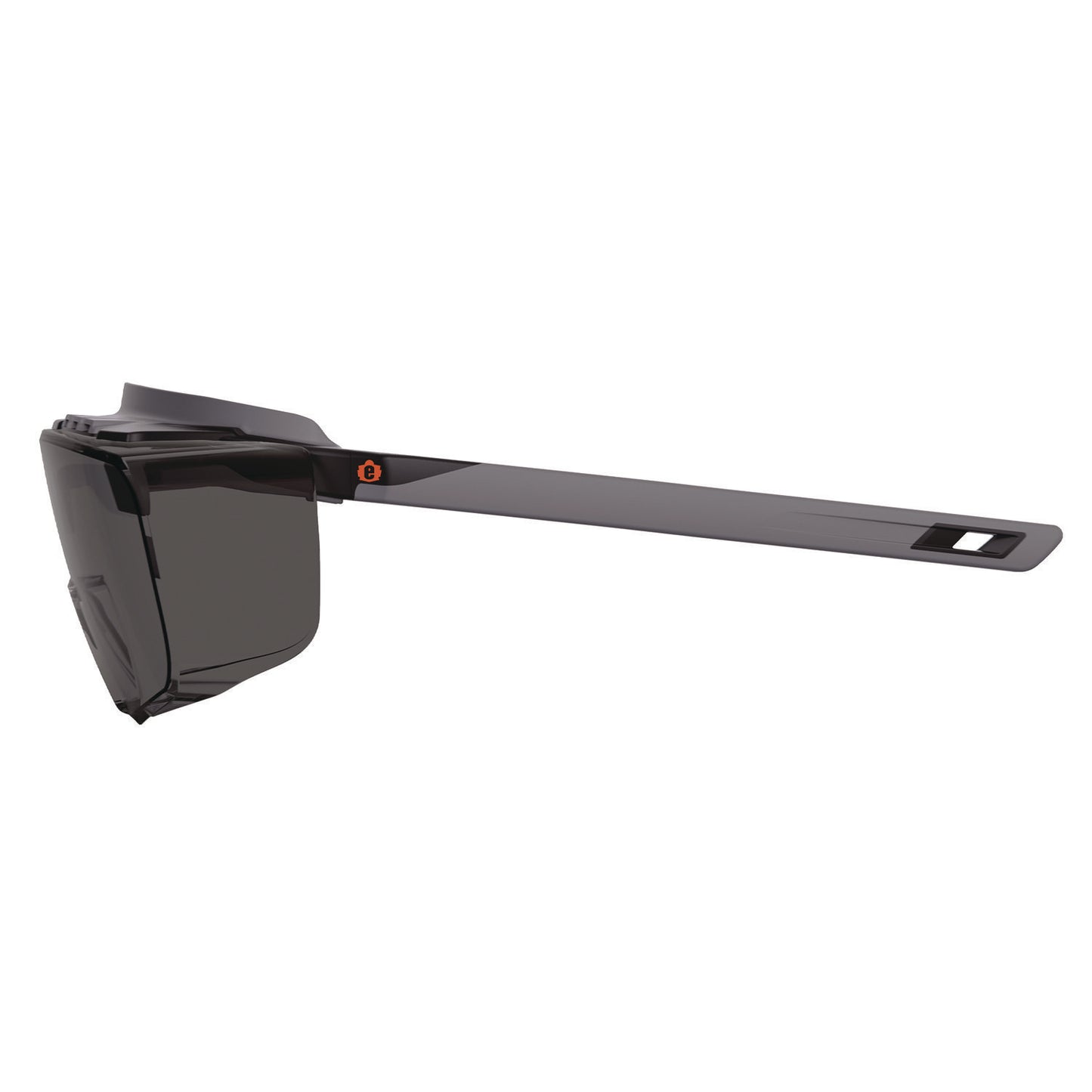 Skullerz OSMIN Safety Glasses, Matte Black Half Frame OTG, Smoke Single Lens