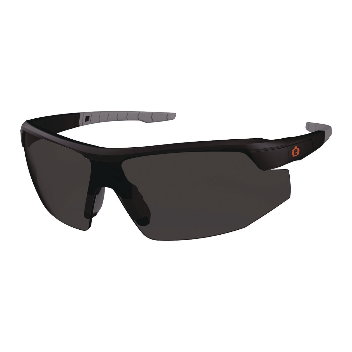 Skullerz SKOLL Anti-Scratch Enhanced Anti-Fog Safety Glasses, Matte Black Half Frame, Smoke Single Lens