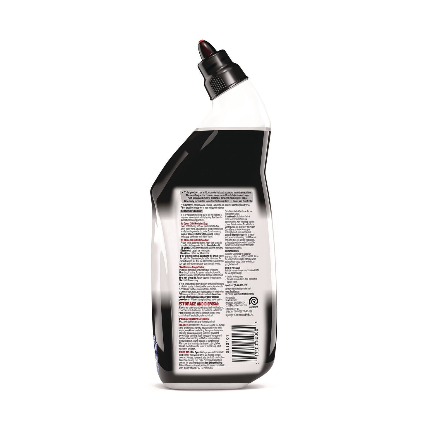 Disinfectant Toilet Bowl Cleaner w/Lime/Rust Remover, Atlantic Fresh Scent, 24 oz Angle-Neck Bottle