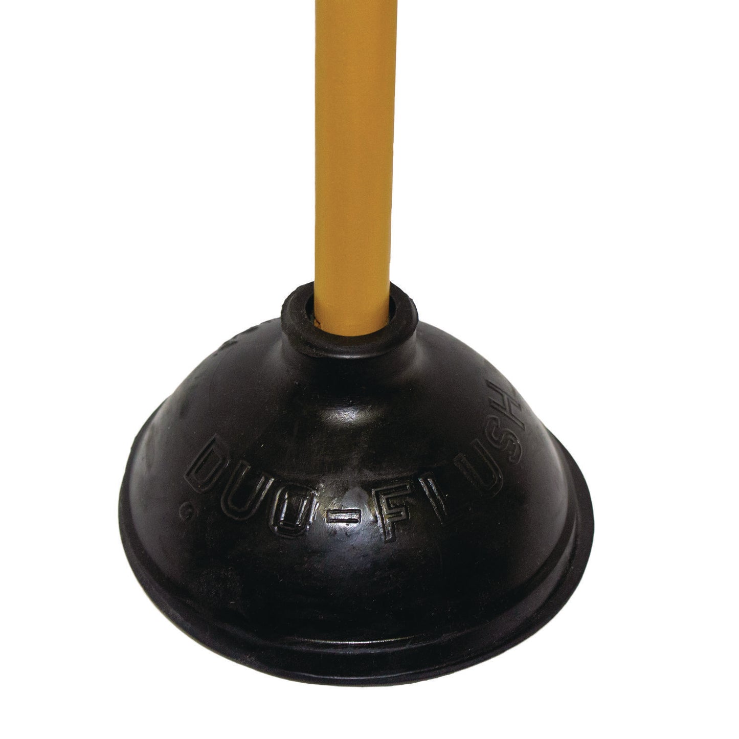 Plunger, 20" Wood Handle, 6" dia, Black