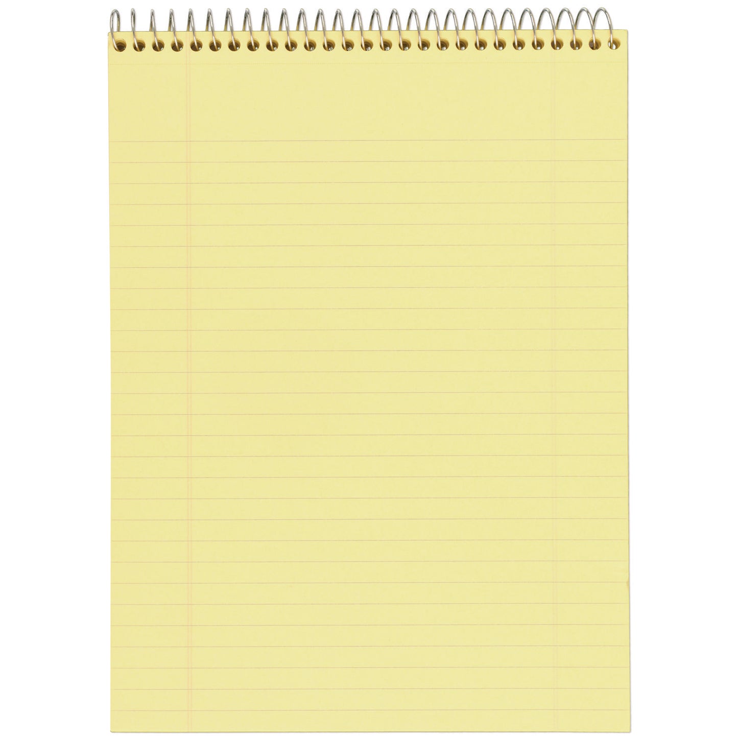 Stiff-Back Wire Bound Notepad, Canary/Blue Cover, Wide/Legal Rule, (70) Canary Yellow 8.5 x 11 Sheets