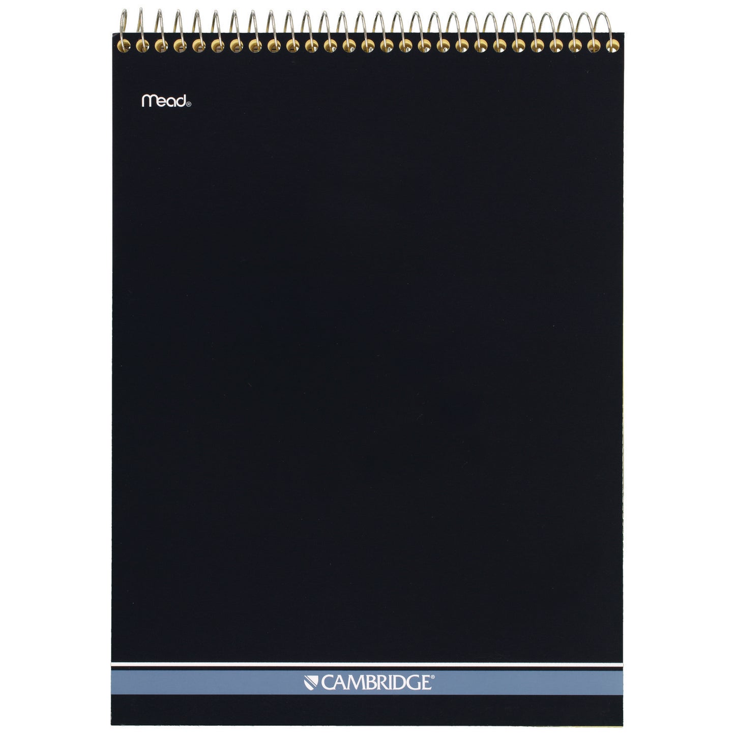 Stiff-Back Wire Bound Notepad, Canary/Blue Cover, Wide/Legal Rule, (70) Canary Yellow 8.5 x 11 Sheets
