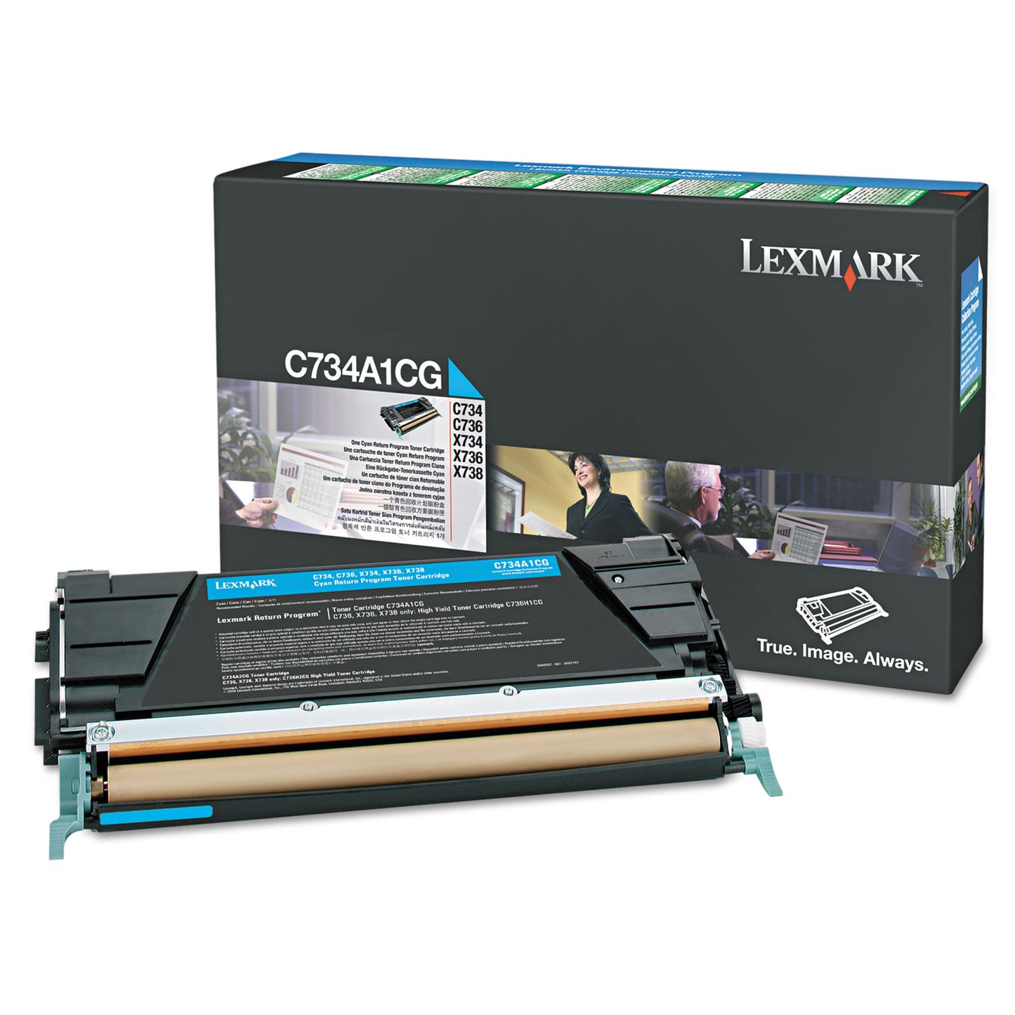 C748h1cg Return Program High-Yield Toner, 10,000 Page-Yield, Cyan