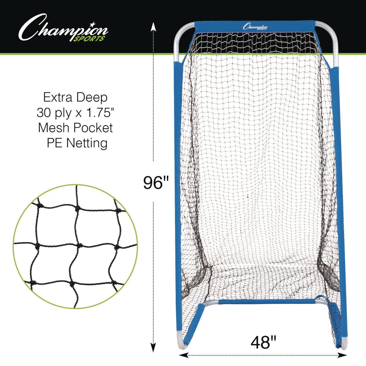 Football Kicking Screen, 96" x 48", 1.5" dia Frame