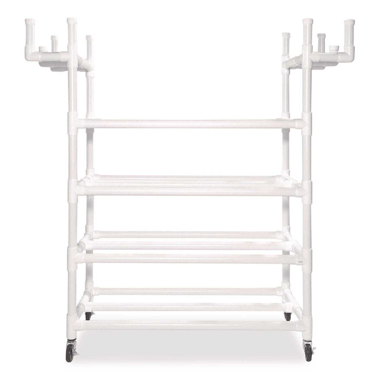 Equipment Cart, Plastic, 176 lb Capacity, 19 x 61 x 62, White