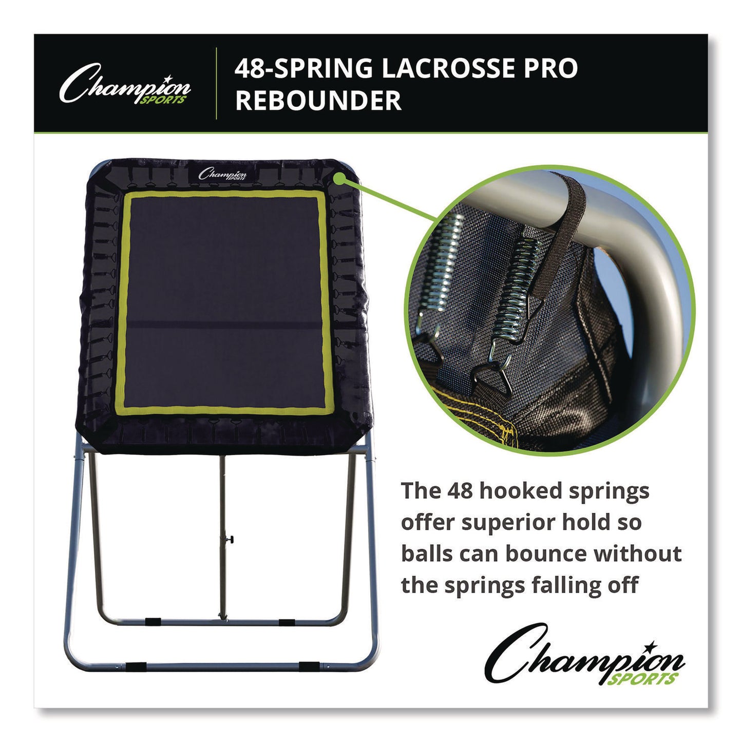 Deluxe Lacrosse Ball Rebounder, 6 ft x 3 ft, 1.5" dia Frame