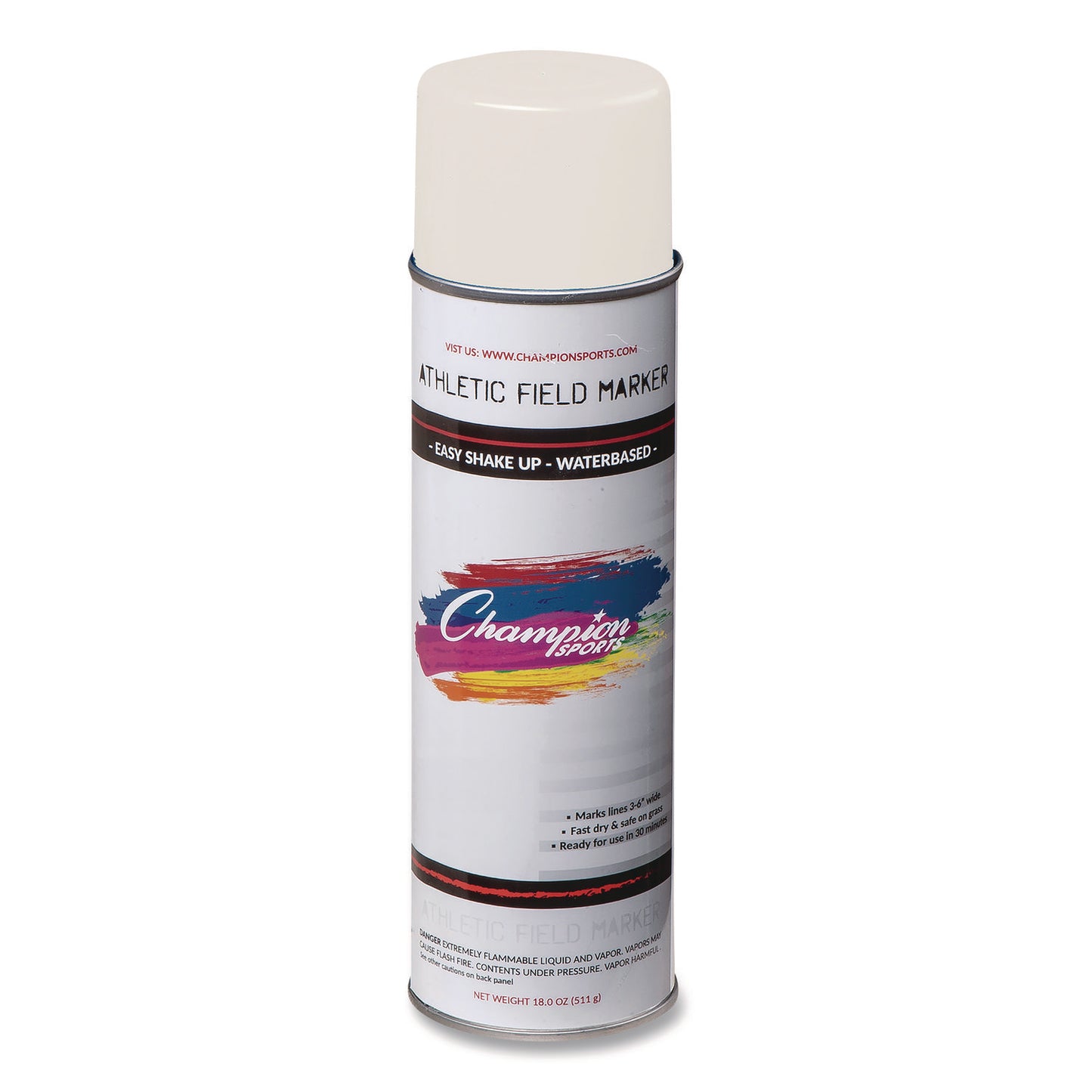 Field Marking Paint, 18 oz Aerosol Spray, White
