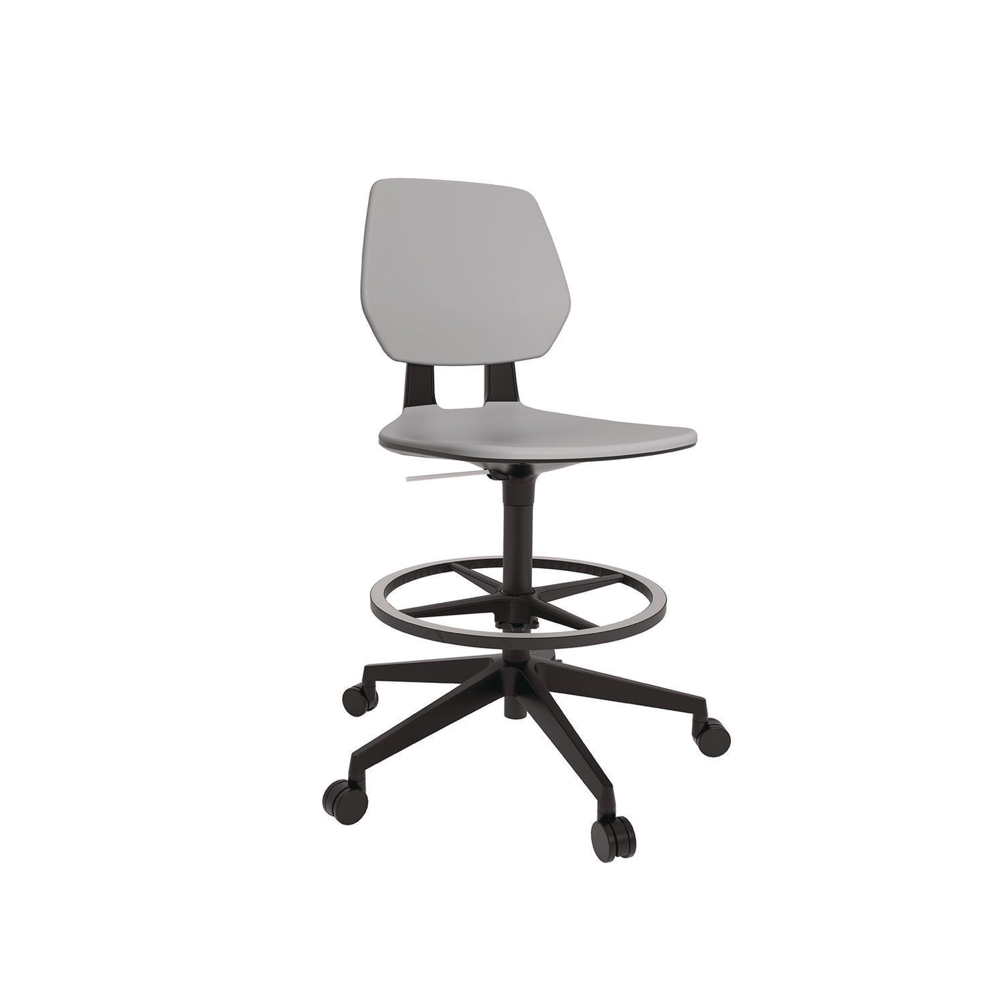 Commute Extended Height Task Chair, Supports Up to 275 lb, 18.25" to 22.25" Seat Height, Gray/Black