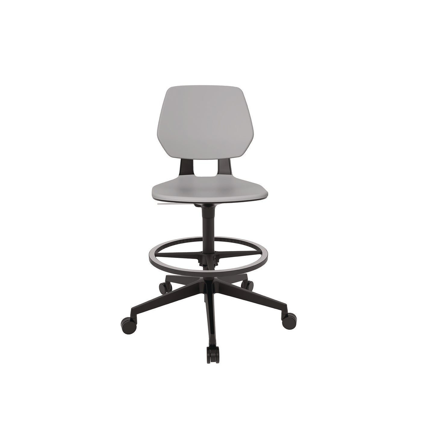 Commute Extended Height Task Chair, Supports Up to 275 lb, 18.25" to 22.25" Seat Height, Gray/Black