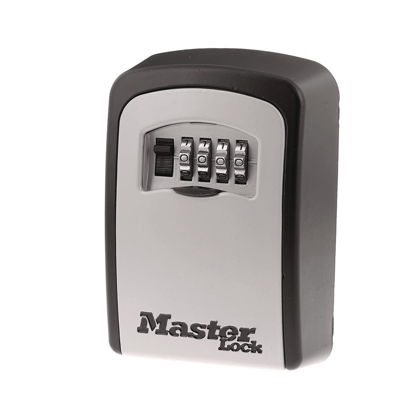 Locking Combination 5-Key Steel Box, 3.25" Wide, Black/Silver