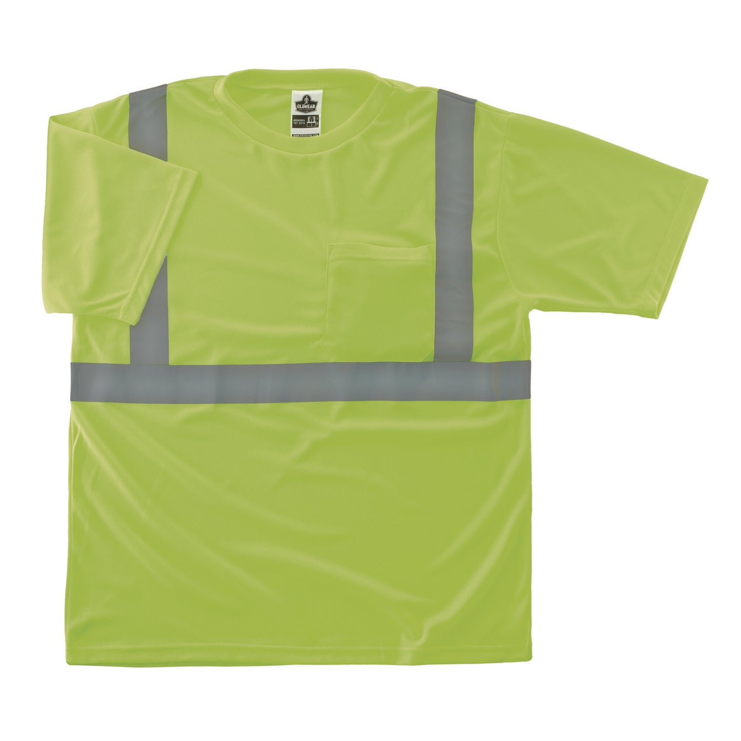 GloWear 8289-ECO Class 2 Recycled Hi-Vis T-Shirt, 2X-Large, Lime
