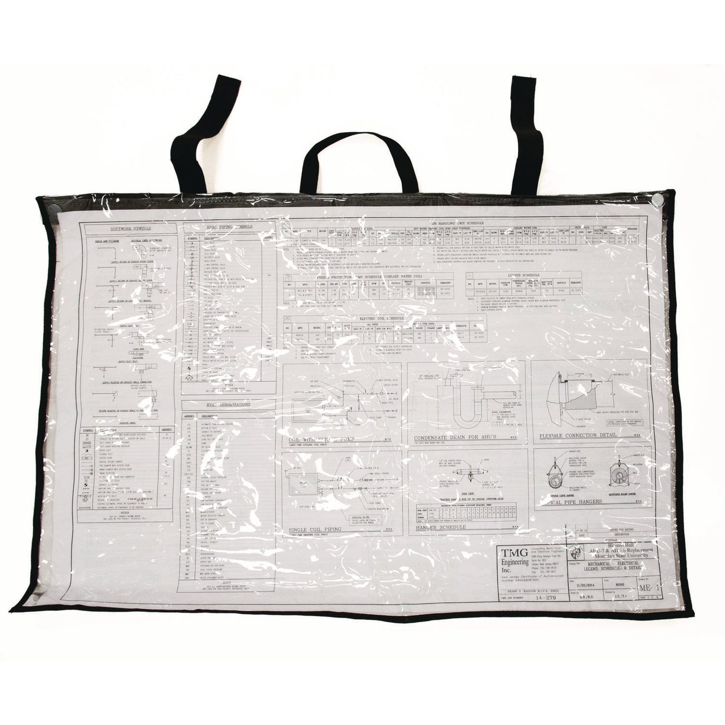 Large Document Protection Blueprint Plan Holder, Holds ARCH D (24" x 36"), Clear