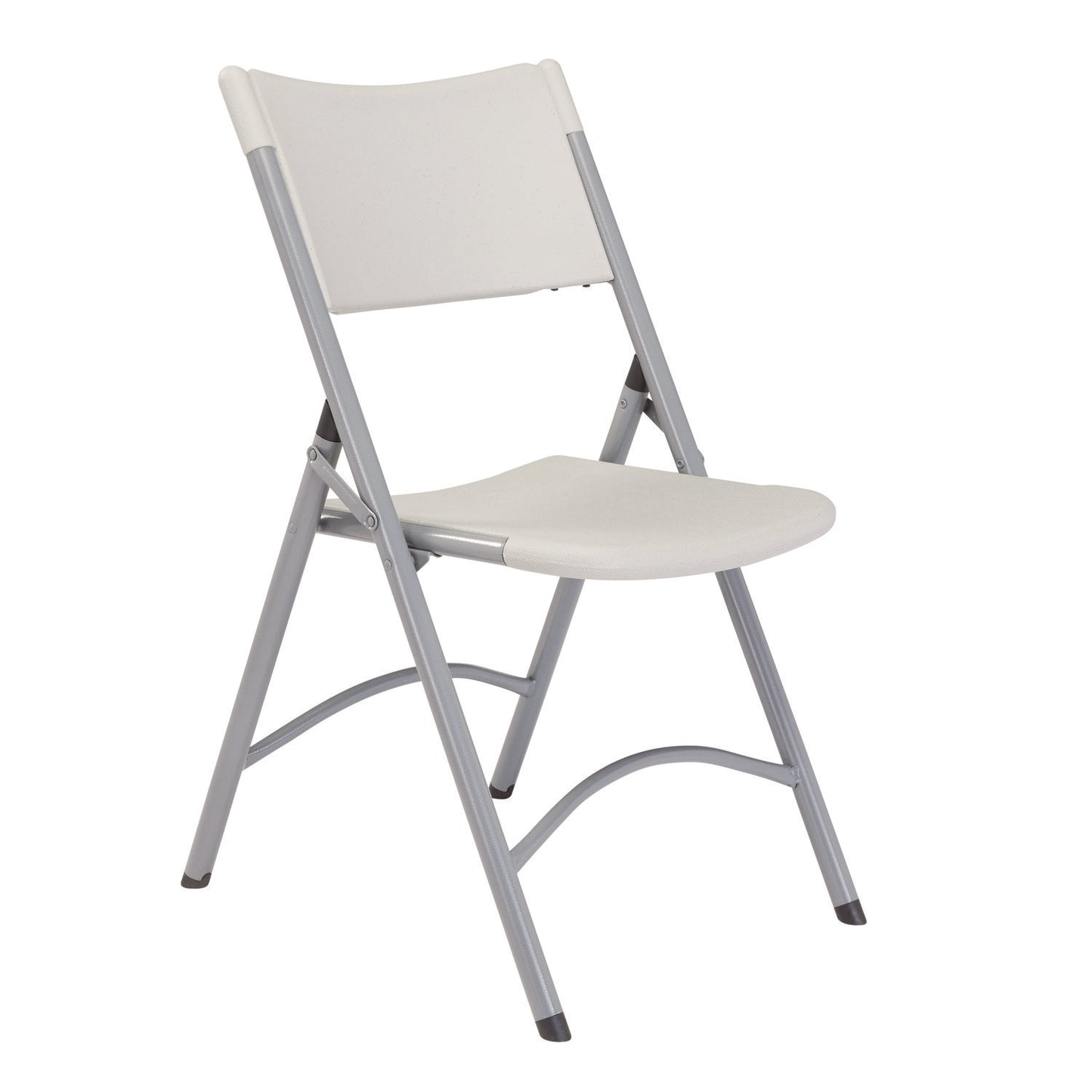 600 Series Heavy Duty Plastic Folding Chair, Supports Up to 500 lb, 18" Seat Height, Gray Seat/Back/Base, 4/Carton