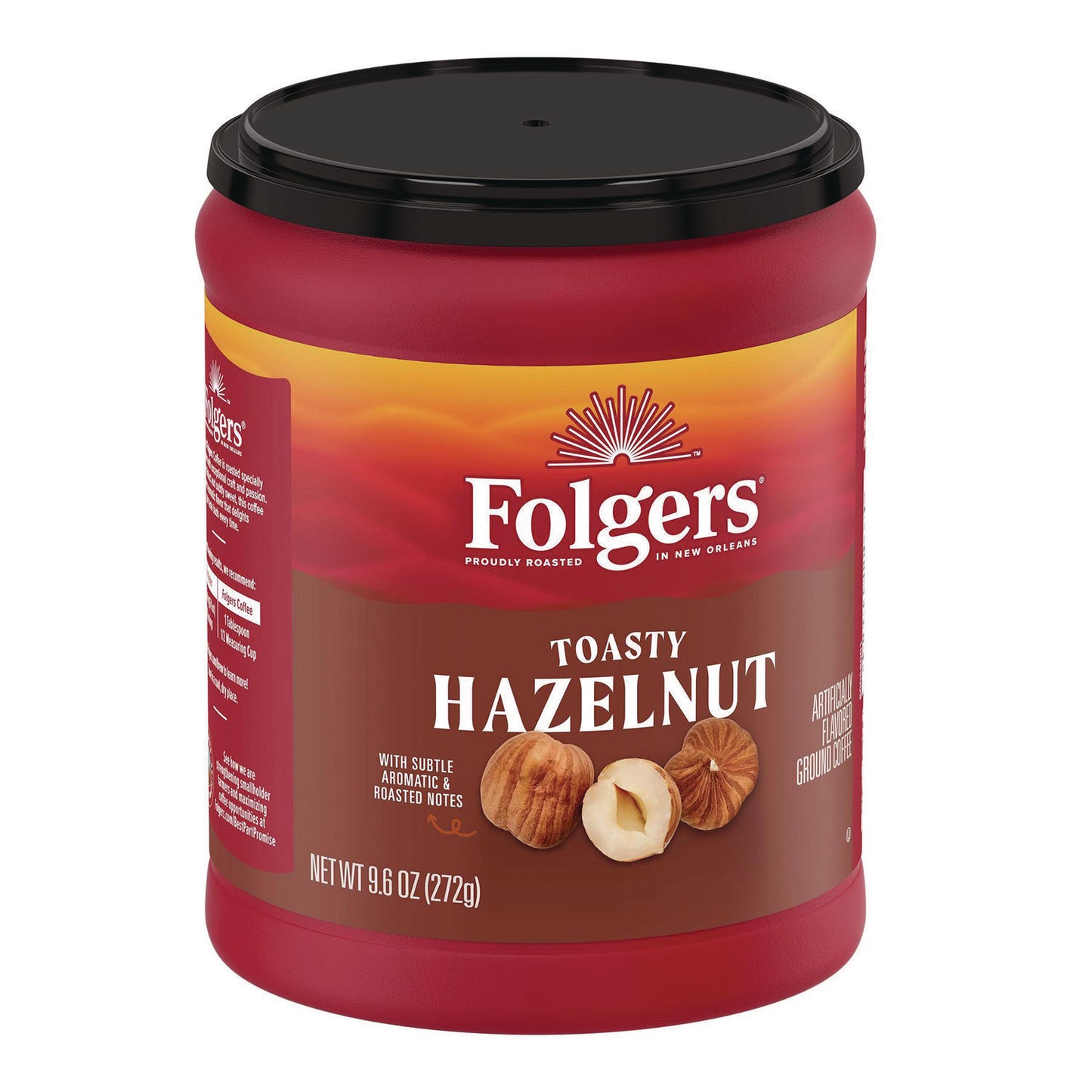 Toasty Hazelnut Ground Coffee, 9.6 oz Can