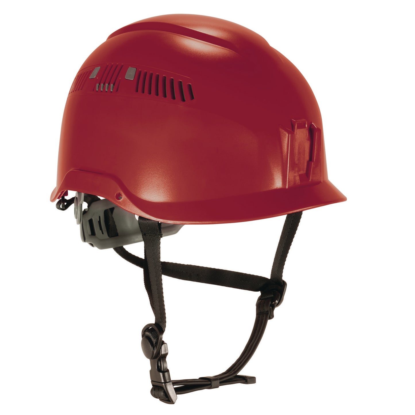 Skullerz 8977 Class C Safety Helmet with Adjustable Venting, Brimless, 6-Point Ratchet, One Size Fits Most (6.5 to 8), Red
