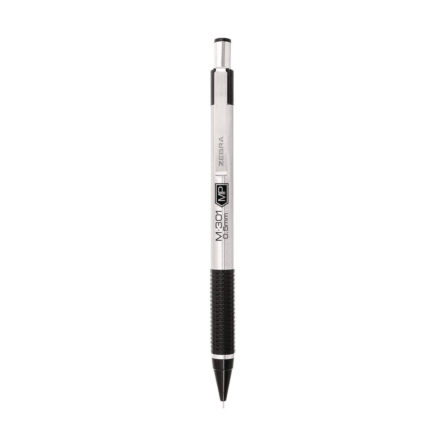 M-301 Mechanical Pencil, 0.5 mm, HB (#2), Black Lead, Silver/Black Barrel, 2/Pack