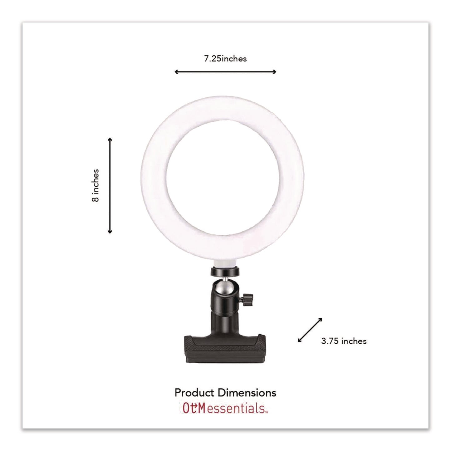 Universal Ring Light, 6" dia, Black