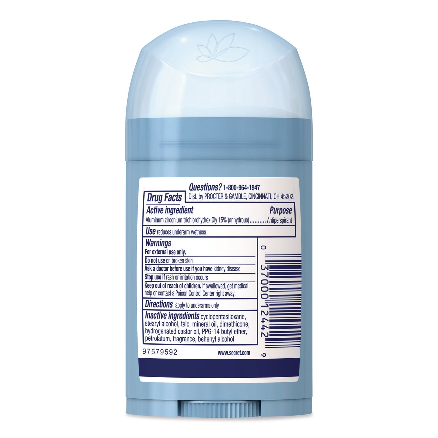 Invisible Solid Anti-Perspirant and Deodorant, Powder Fresh Scent, 1.7 oz Stick
