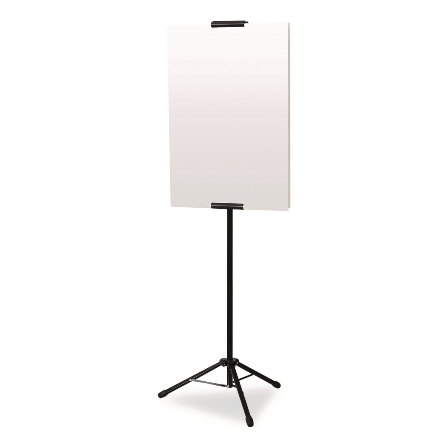 Blank Floor Sign Stand, Holds Posters Up to 77", 26" to 86" Tall, Black Stand, White Face