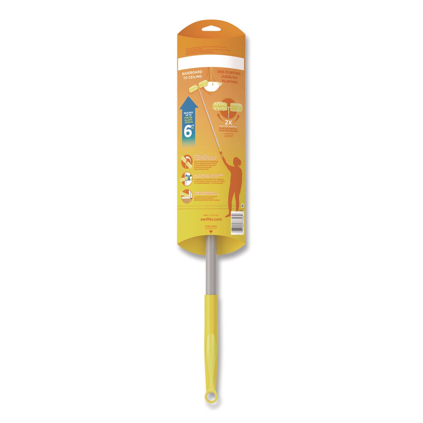 Heavy Duty Dusters with Super Extender Handle, 6 ft Handle, 1 Handle/4 Dusters