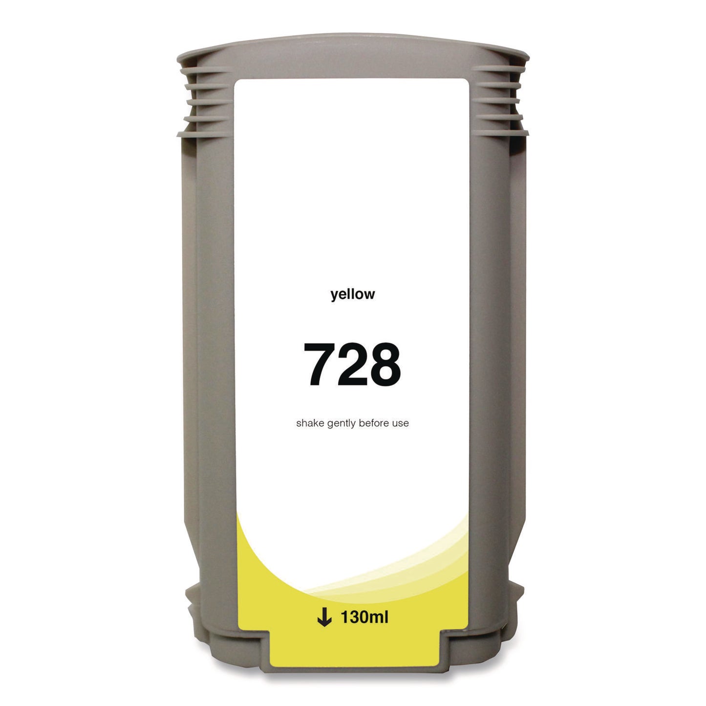 Compatible Yellow Ink, Replacement for 728 (F9J65A), 130 mL