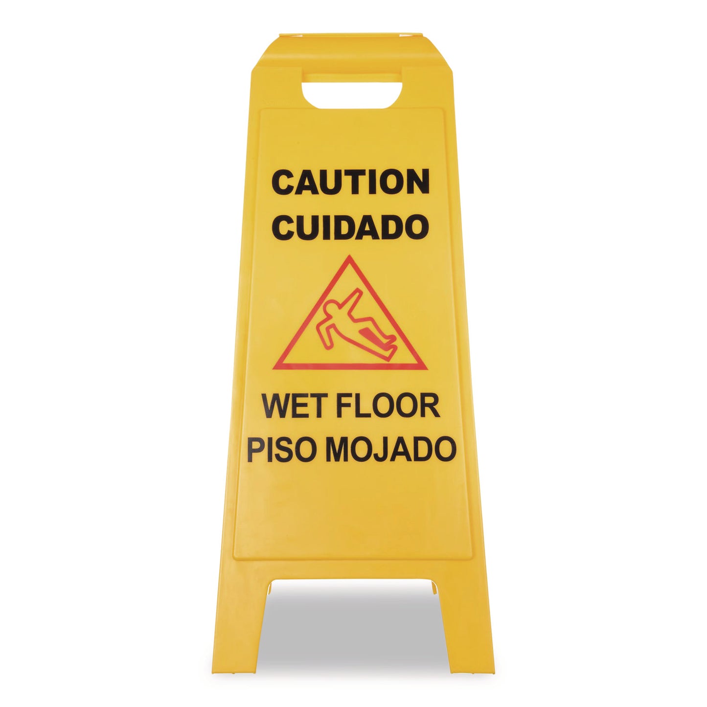 Wet Floor Sign (English/Spanish), 11 x 25 x 25, Yellow
