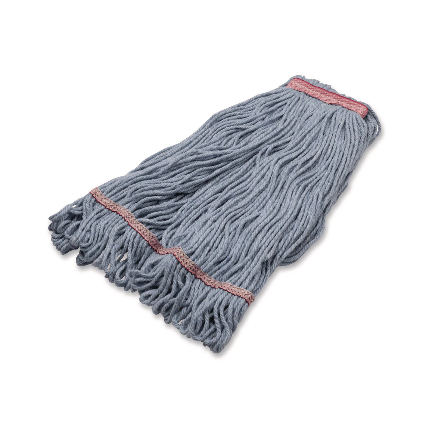 Medium Blue Looped-End Mop, Cotton, 43 x 6 x 3, Red
