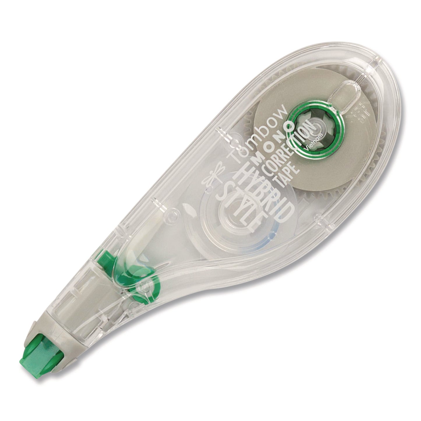 MONO Hybrid Correction Tape Value Pack, Non-Refillable, 0.17" x 32.83 ft, White Tape, Clear/Green Dispenser, 10/Pack