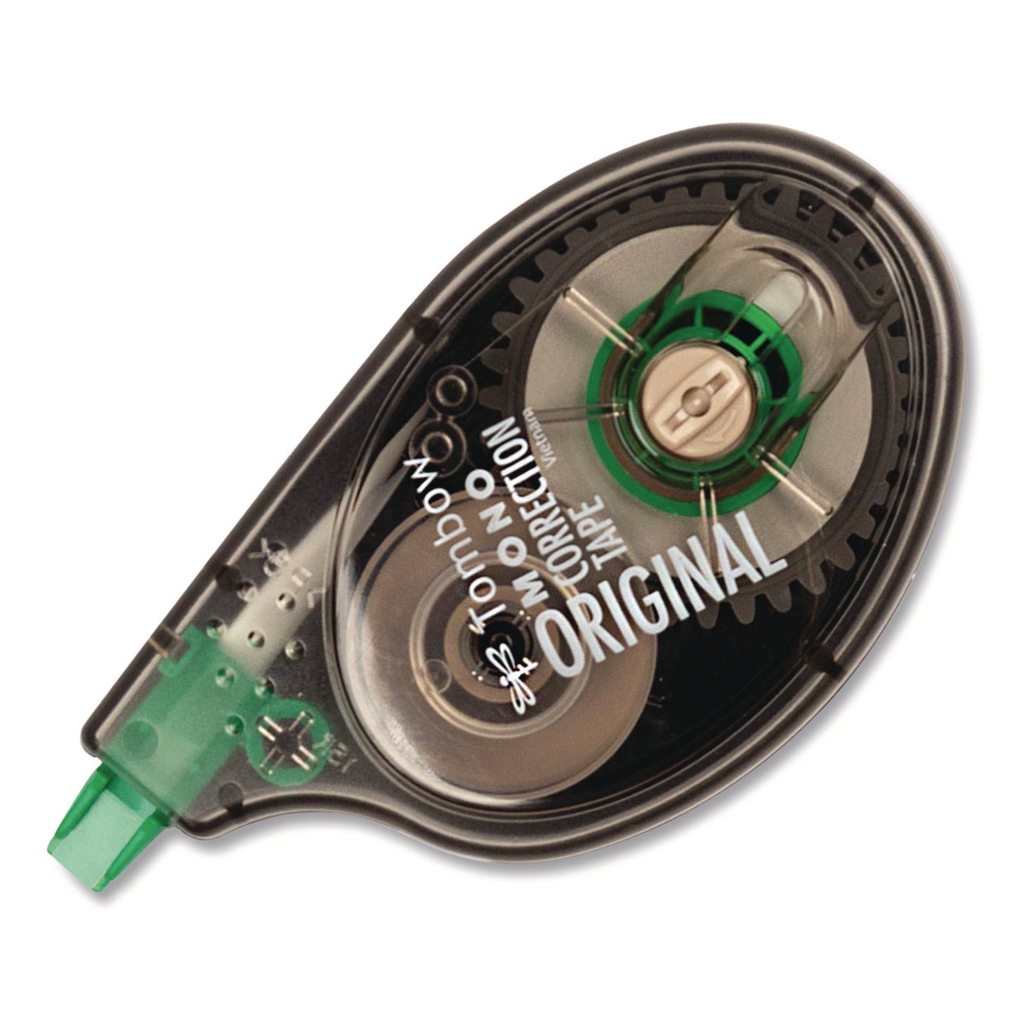 MONO Original Correction Tape Value Pack, Non-Refillable, 0.17" x 32.83 ft, Translucent Smoke/Green Dispenser, 10/Pack