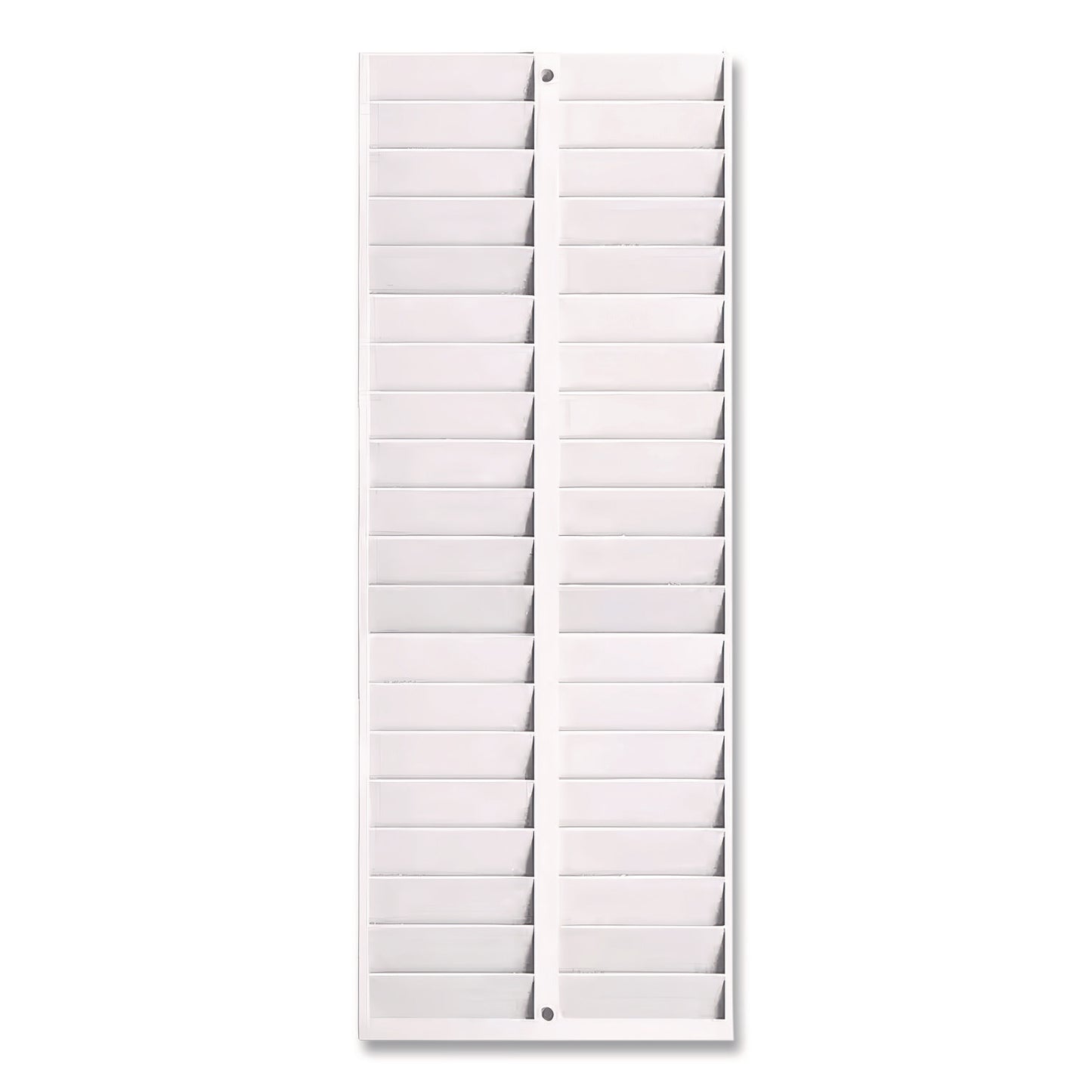 Time Card Rack, 40 Pockets, Plastic, Light Gray