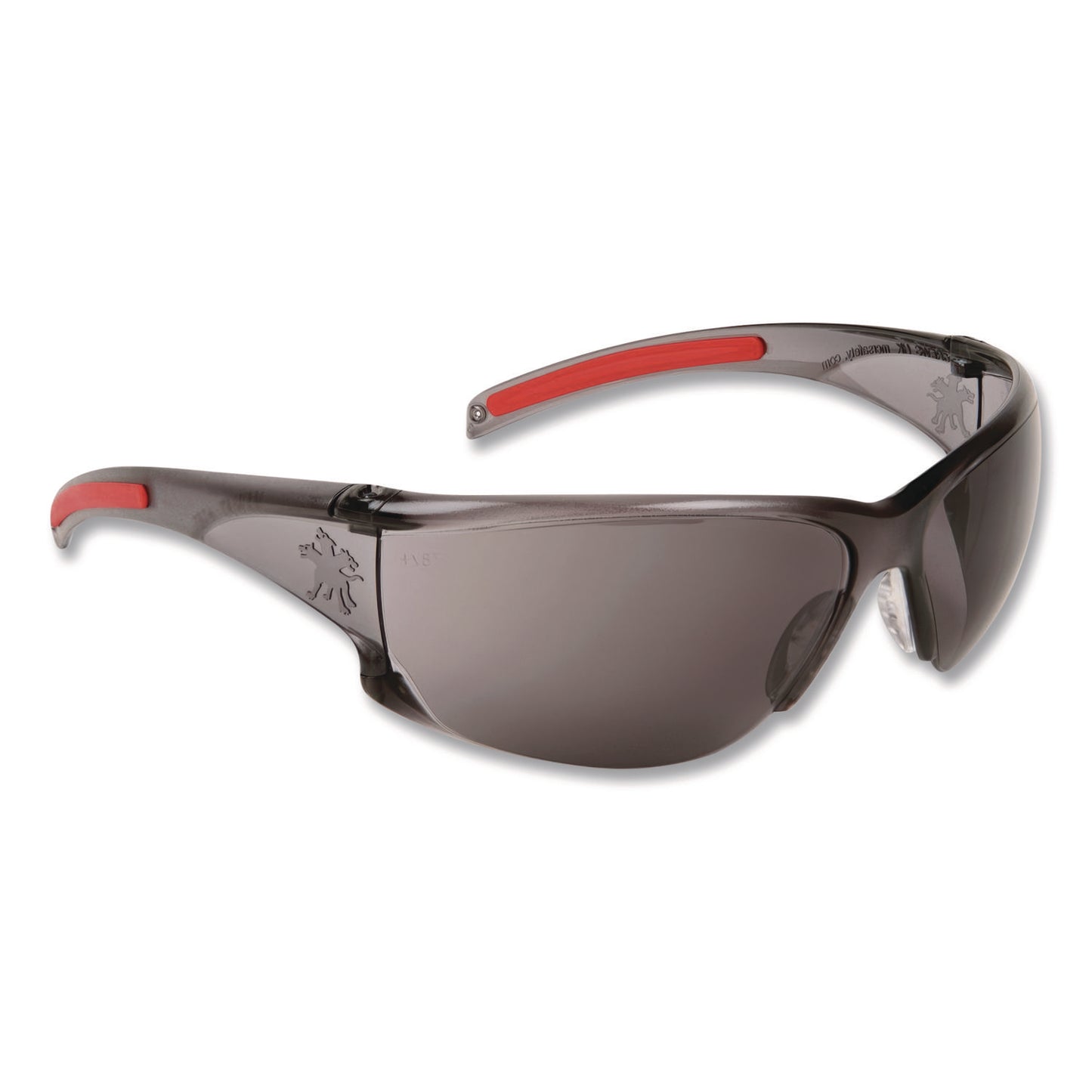 Hulk HK1 Series Safety Glasses, Smoke/Red Full Frame, Gray Dual Lens