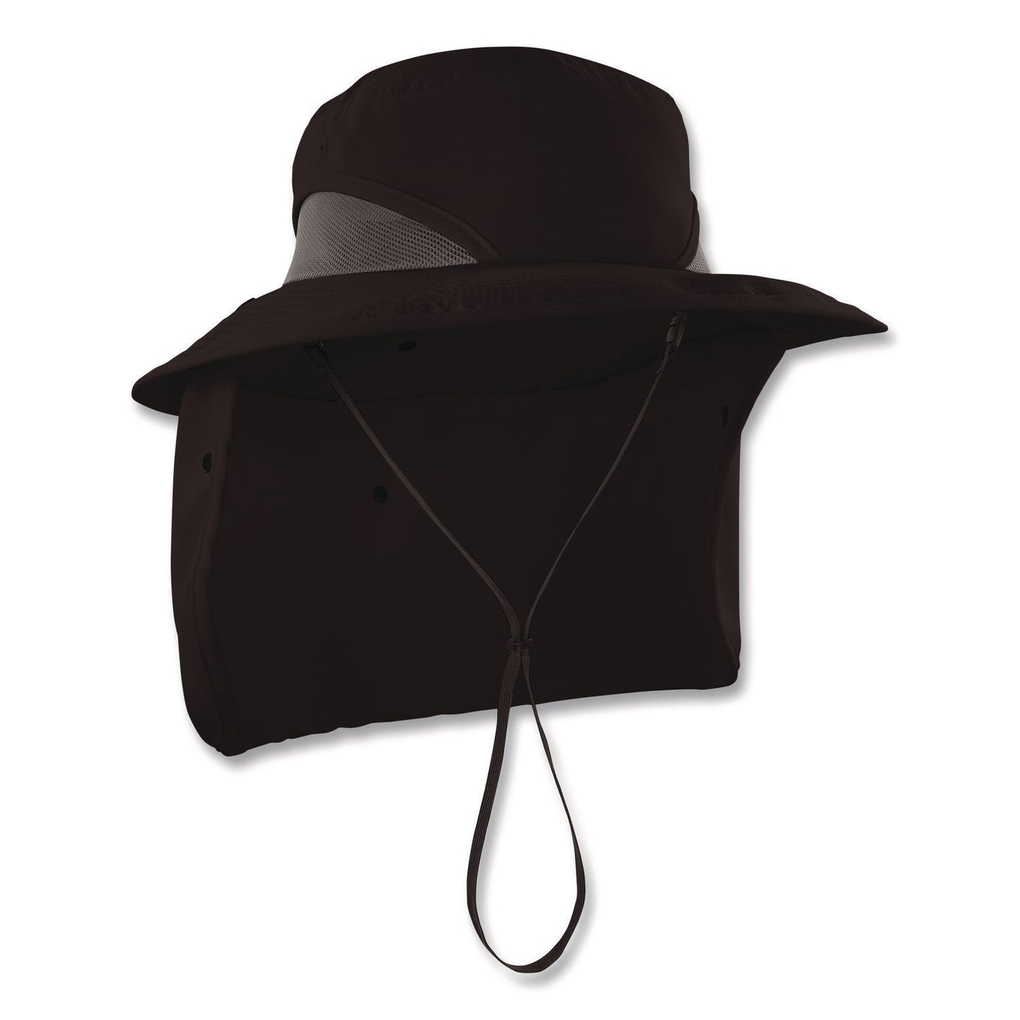 Chill-Its 8934 Ranger Hat with Neck Shade, Microfiber/Polyester, Small/Medium, Black