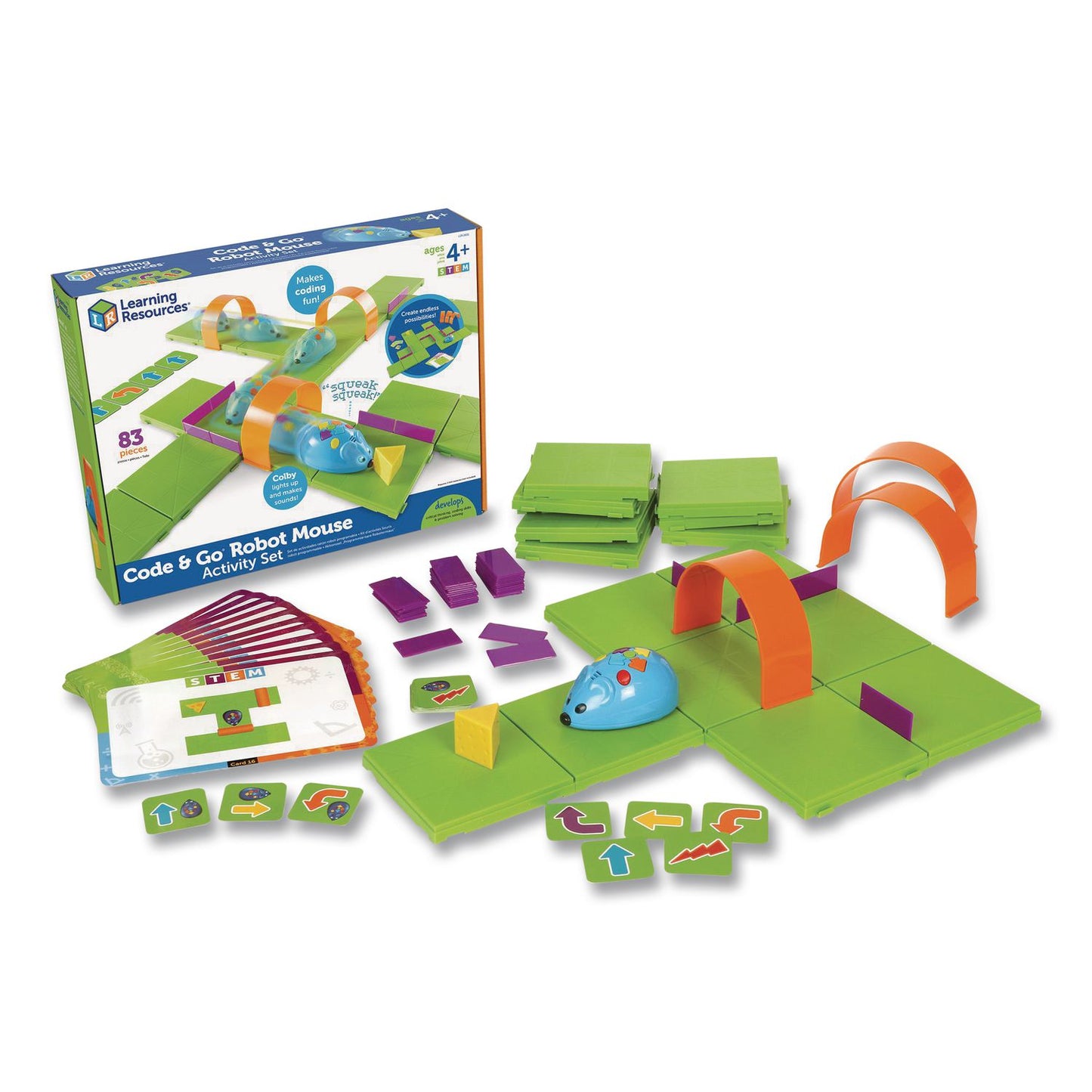 Code and Go Robot Mouse Activity Set, Grades Pre-K to 3, 83 Pieces