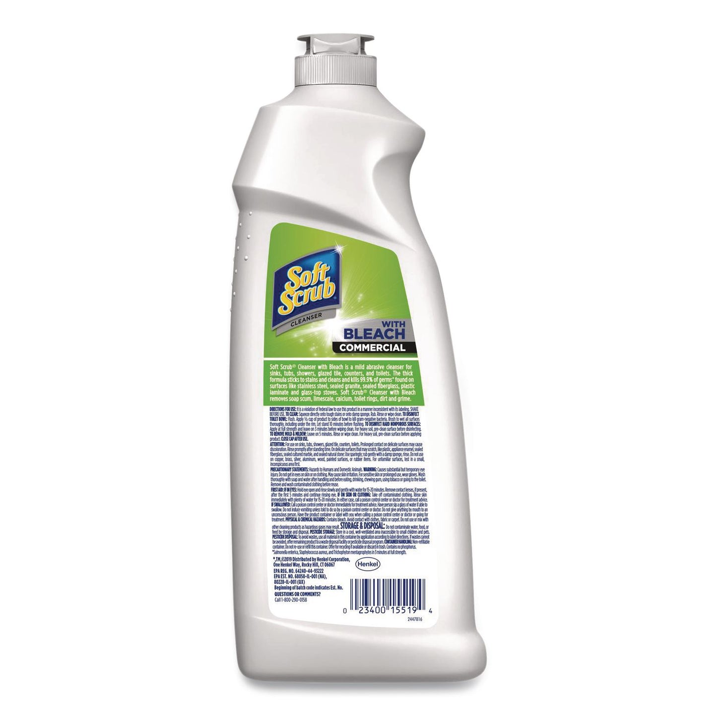 Antibacterial Surface Cleanser with Bleach, Commercial, 36 oz Bottle