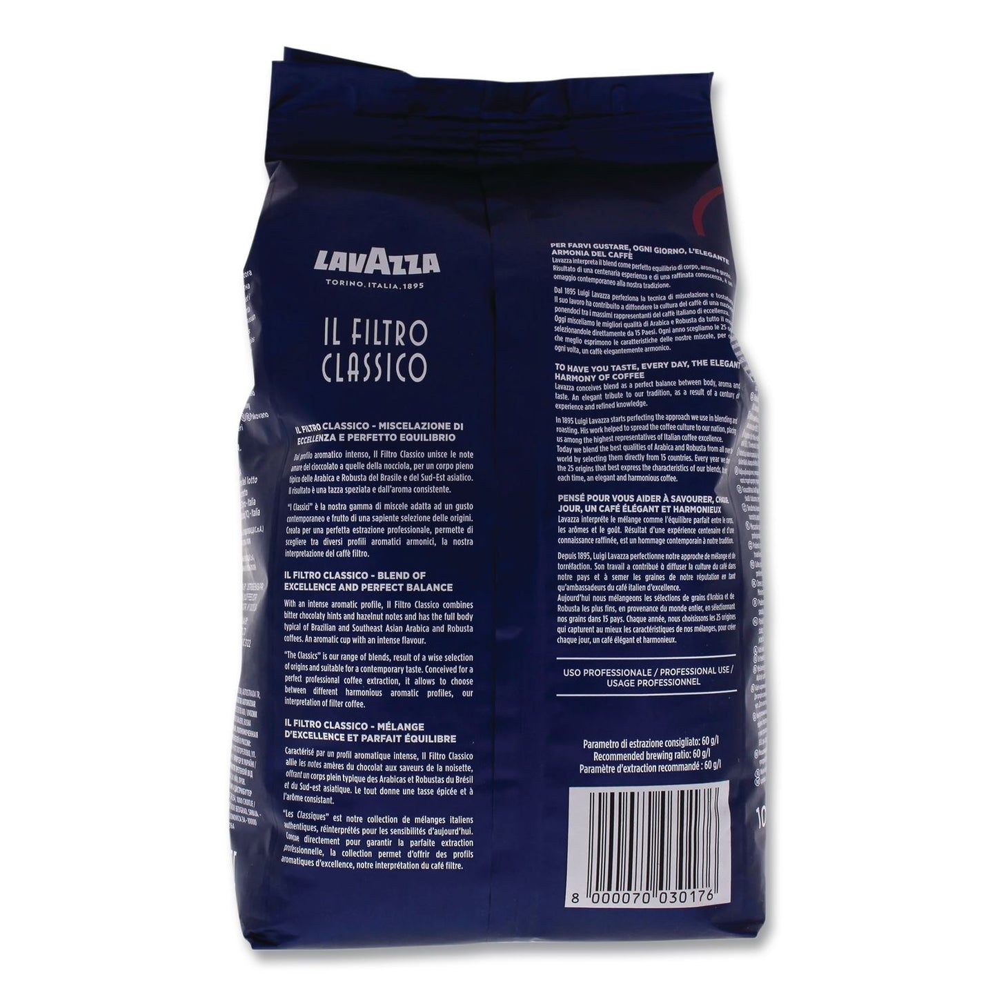 Filtro Classico Whole Bean Coffee, Dark And Intense, 2.2 Lb Bag