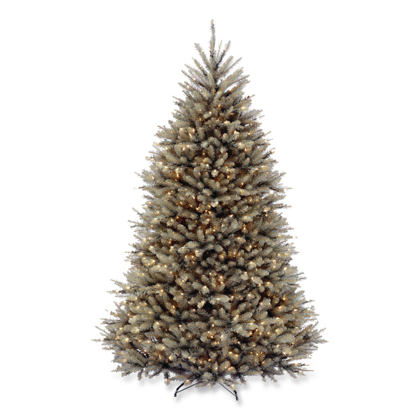 Pre-Lit Dunhill Fir Blue Spruce Tree, 59" x 59" x 90", Blue Tree, Green Tree Stand