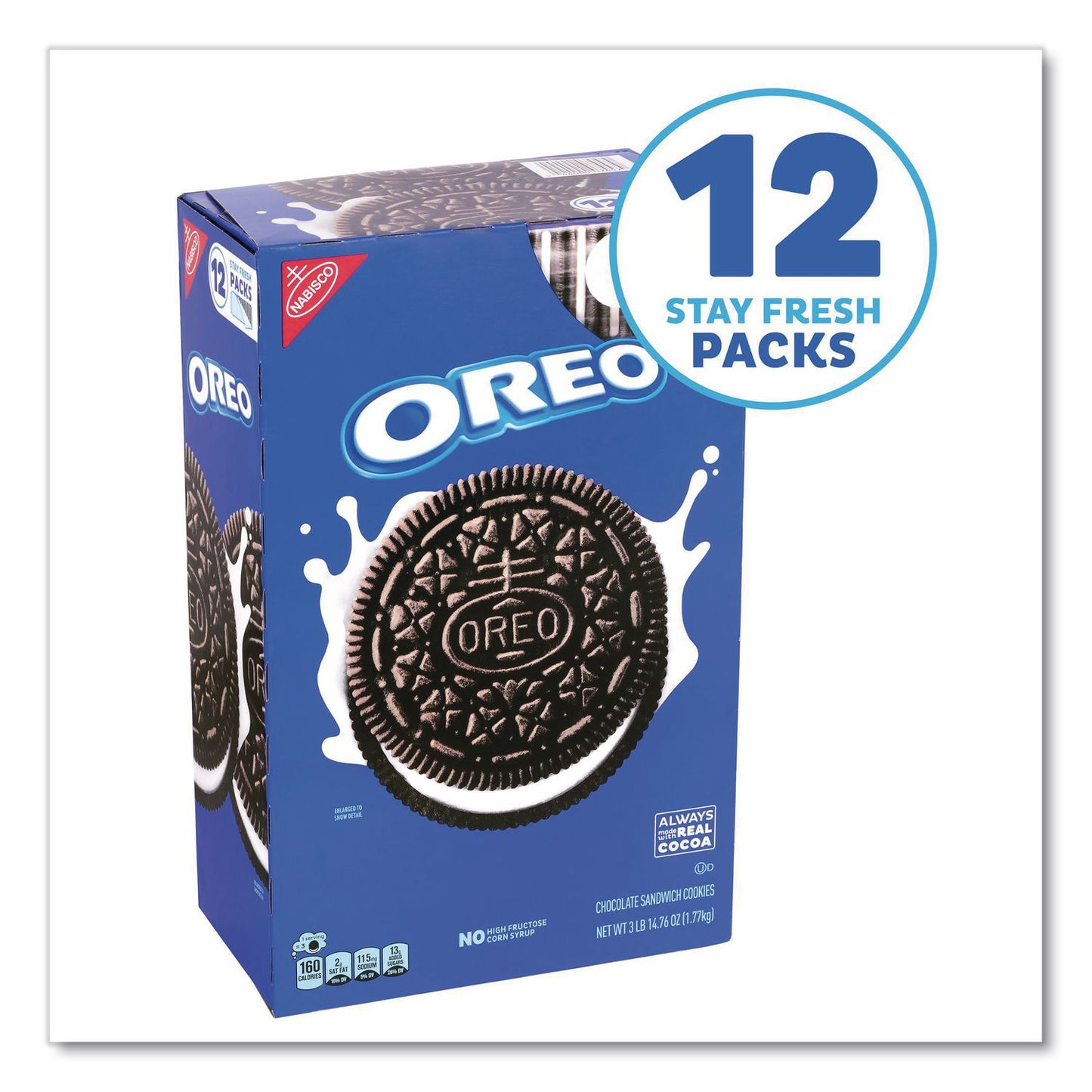 Cookies, Chocolate, 12 Individually Wrapped Sleeves, 3 lb 14.67 oz Box, 1 Box/Carton