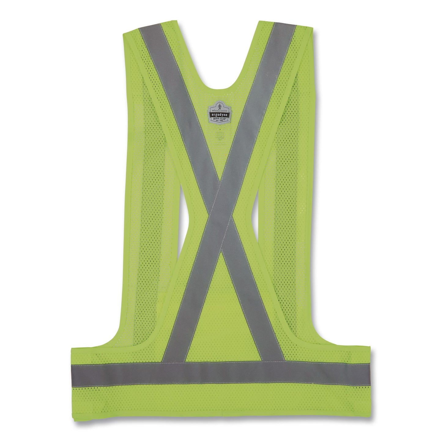GloWear 8142BA Type O Class 1 Breakaway Hi-Vis Safety Vest, Polyester, Large/X-Large, Lime