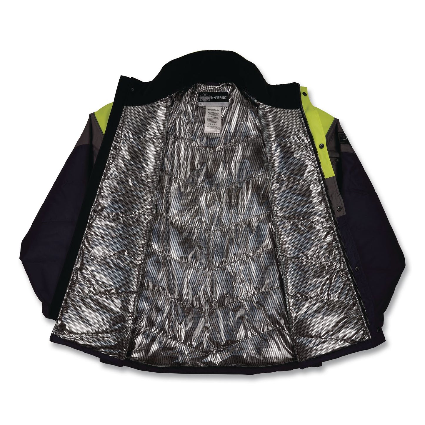 N-Ferno 6464 Insulated Freezer Jacket with AmpliFIRE Heat Reflective Lining, 3X-Large, Navy