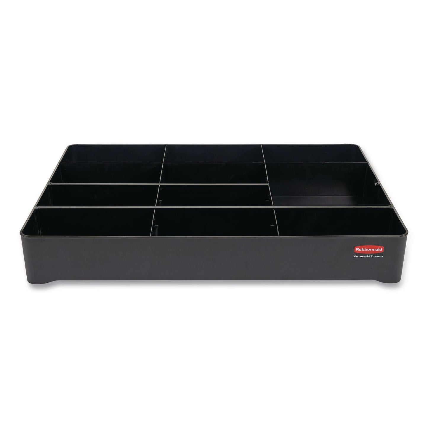 Amenity Organizer for all Rubbermaid Commercial Full Size and Compact Housekeeping Carts, 11 Sections, 18.75 x 3.62, Black