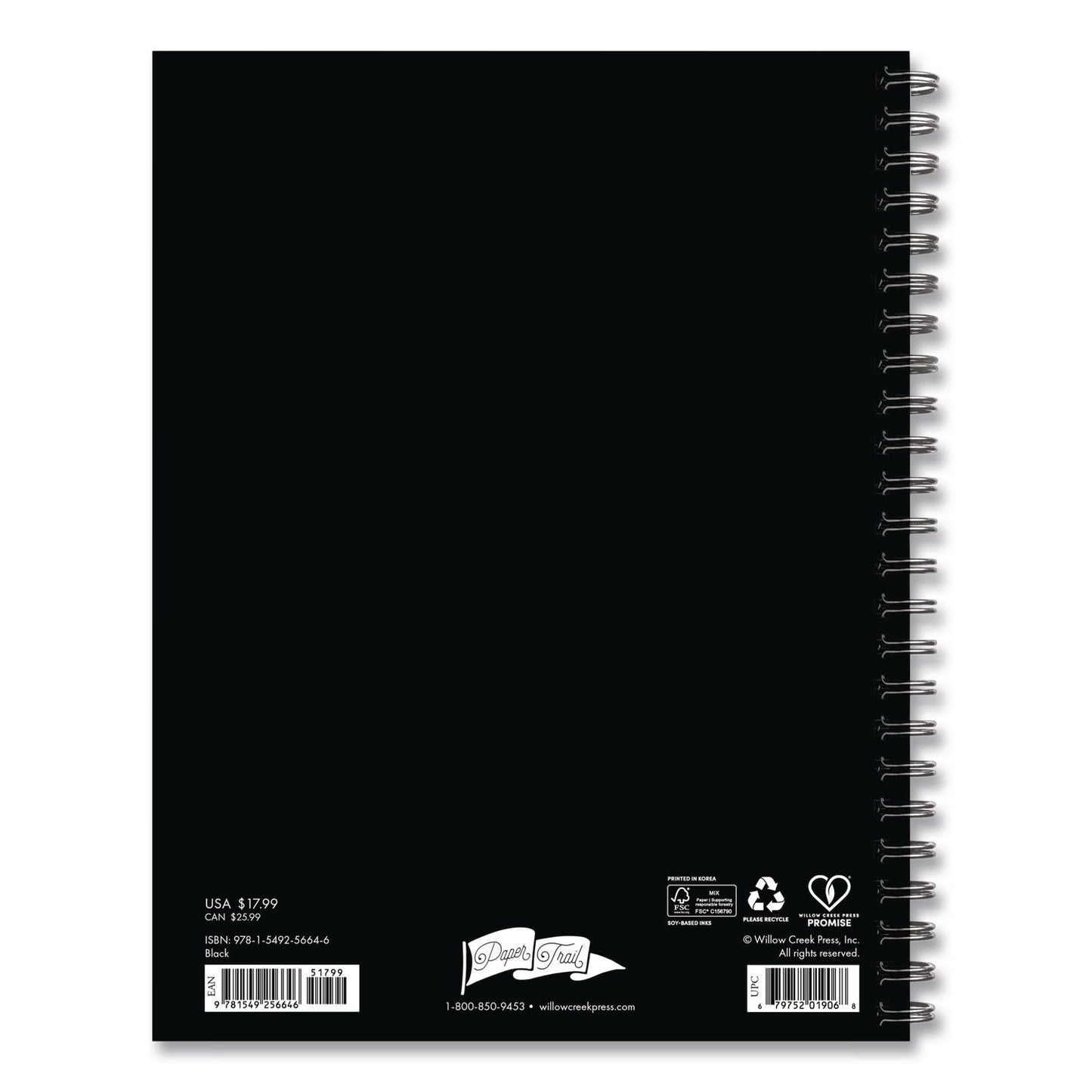 Black Weekly/Monthly Planner, 8.5 x 6.5, Black Cover, 12-Month (Jan to Dec): 2026