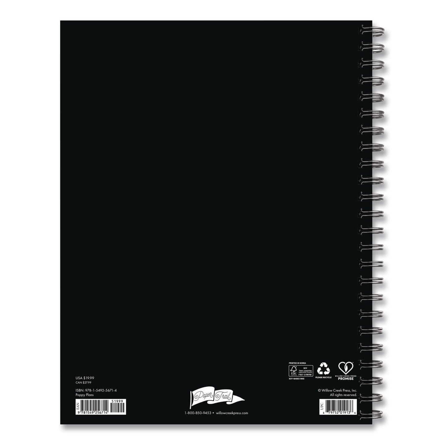 Poppy Plans Weekly/Monthly Planner, 11 x 8.5, Multicolor Cover, 12-Month (Jan to Dec): 2026