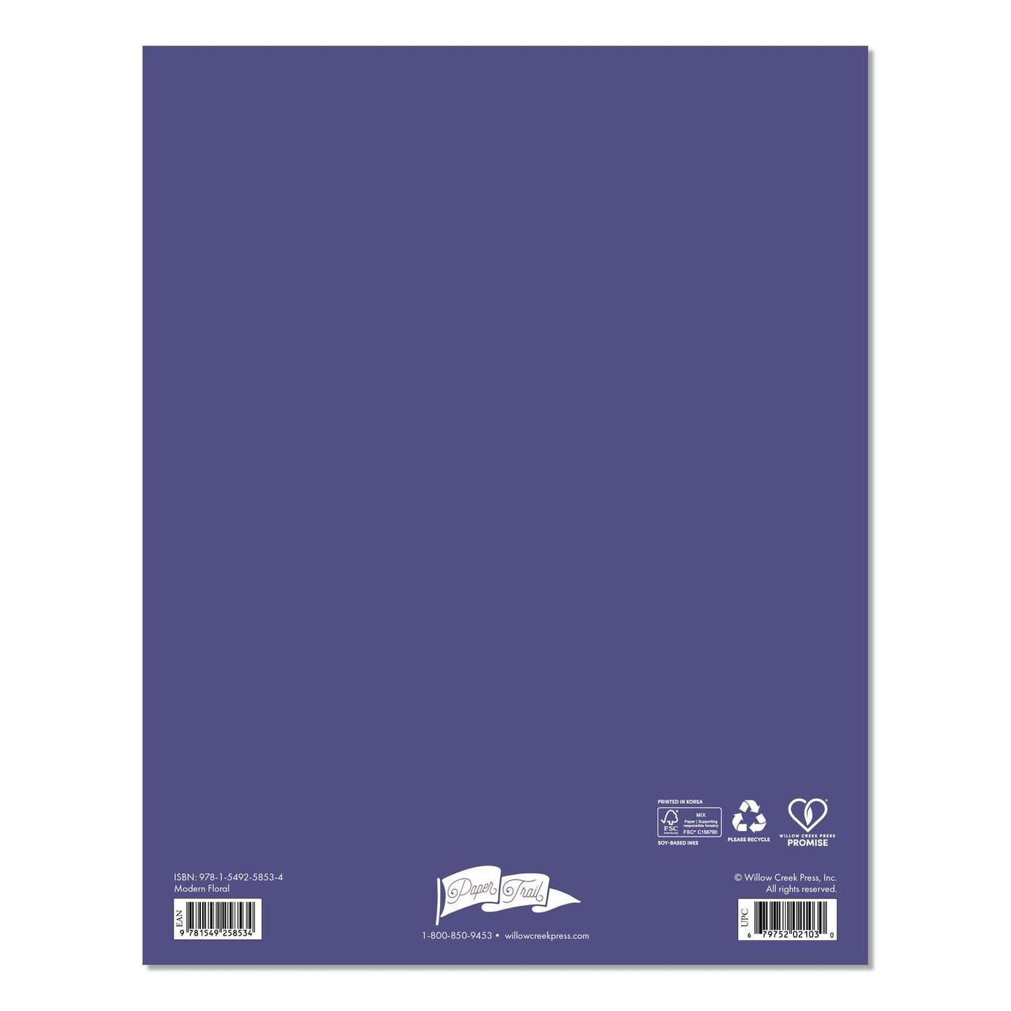 Modern Floral Monthly Planner, 9.5 x 7.5, Purple Cover, 12-Month (Jan to Dec): 2026
