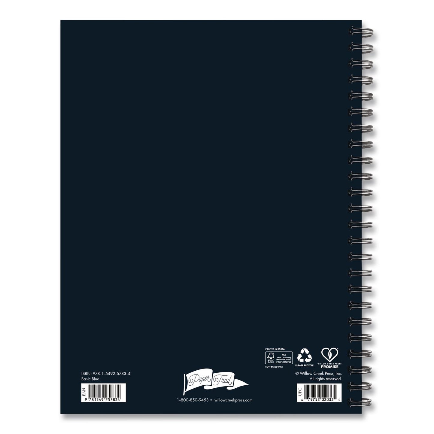 Basic Blue Weekly/Monthly Planner, 8.5 x 6.5, Blue Cover, 12-Month (Jan to Dec): 2026