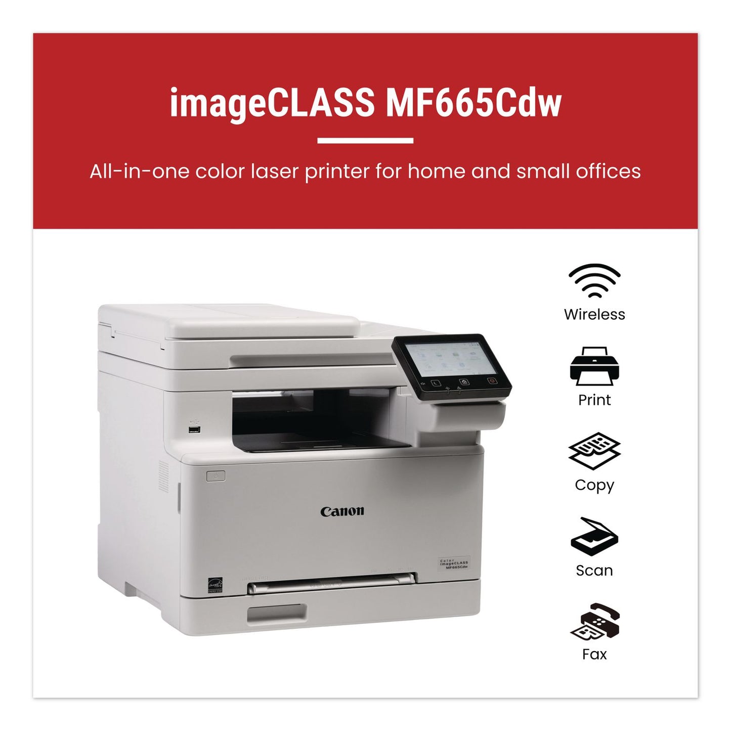 imageCLASS MF665Cdw Wireless Multifunction Laser Printer, Copy/Fax/Print/Scan